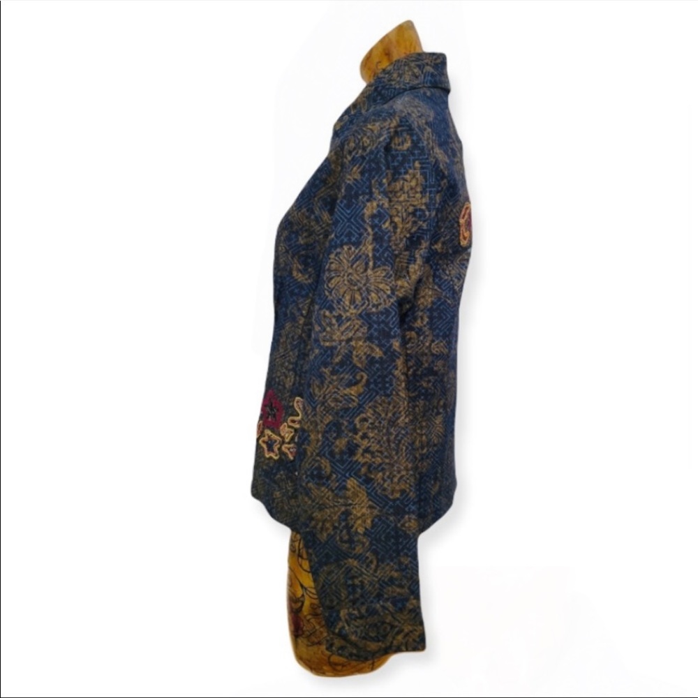 SOLD ๐จ Chico's Jacket Sz 1 MEDIUM long sleeve zip front - Picture 3 of 8